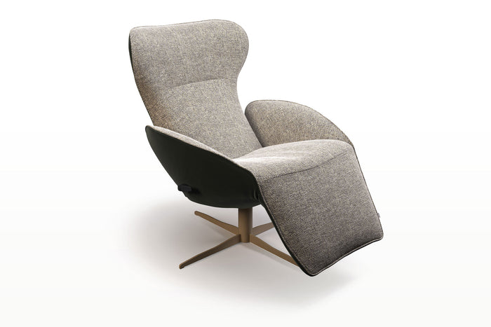 Jori Relaxsessel Daydreamer, Nubukleder Anthrazit Stoff Depero