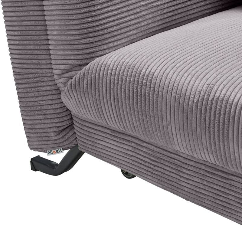 Schlafsessel Enny aus Cord, Grau, Liegeposition