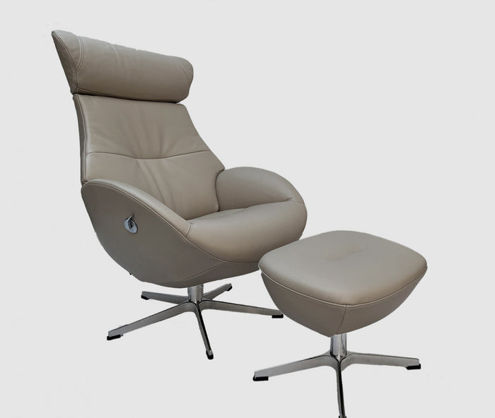 Conform Relaxsessel GLOBE, Leder Fantasy Cement