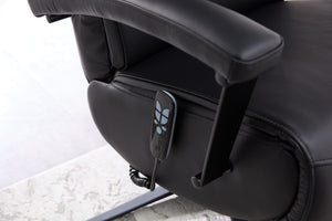 Relaxsessel Leder elektrisch mit 3 Motoren, Herz-Waage-Funktion & Akku