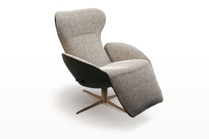 Jori Relaxsessel Daydreamer, Nubukleder Anthrazit Stoff Depero