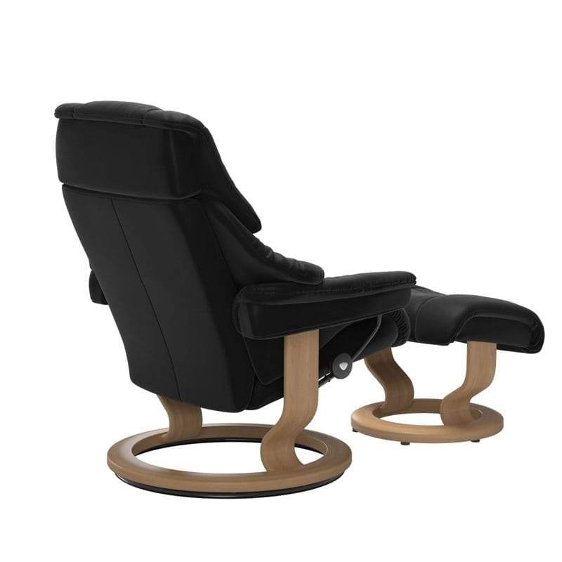 Relaxsessel Reno Classic aus Leder Paloma, Schwarz, Detailansicht