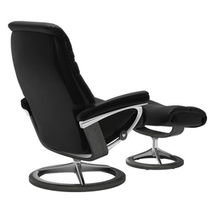 Relaxsessel Sunrise Signature aus Leder Batick, Schwarz, Detailansicht