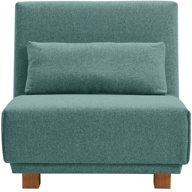 ell+ell Schlafsessel Janne, Grün-Blau, ausgezogen als Bett